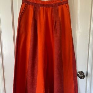 Ace & Jig Jo Midi Pants - Tomato Textile | Size Large | Fan Favorite